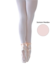 GYMO DANCEWEAR - Gymo Dancewear Arkası Çizgili Pembe Bale Çorabı