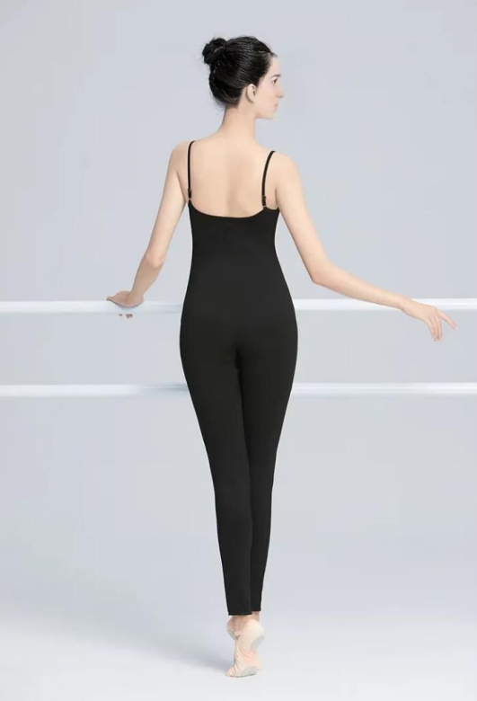 Gymo Dancewear İnce Askılı Tulum Siyah