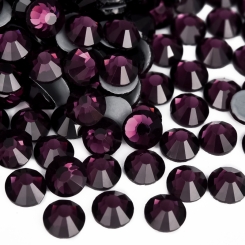 Gymo - Gymo Premium Kalite Altı Düz Ütü İle Yapışan (Hotfix) Kristal Taş SS16 (3.8-4mm) Dark Amethyst (720 Adet)