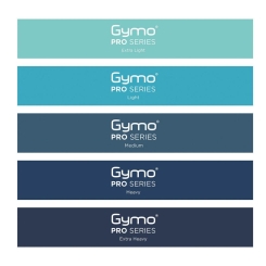 GYMO SPORTS - Gymo Pro Series Çantalı Direnç Bandı Fitness Pilates Esnetme Lastiği 5'li Set Mavi