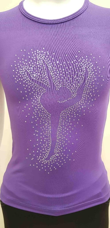 Gymo Sports Dansçı Kız Micro T-Shirt Mor