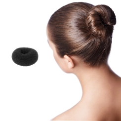  - Hair Bun Sponge Small Size Black 7cm